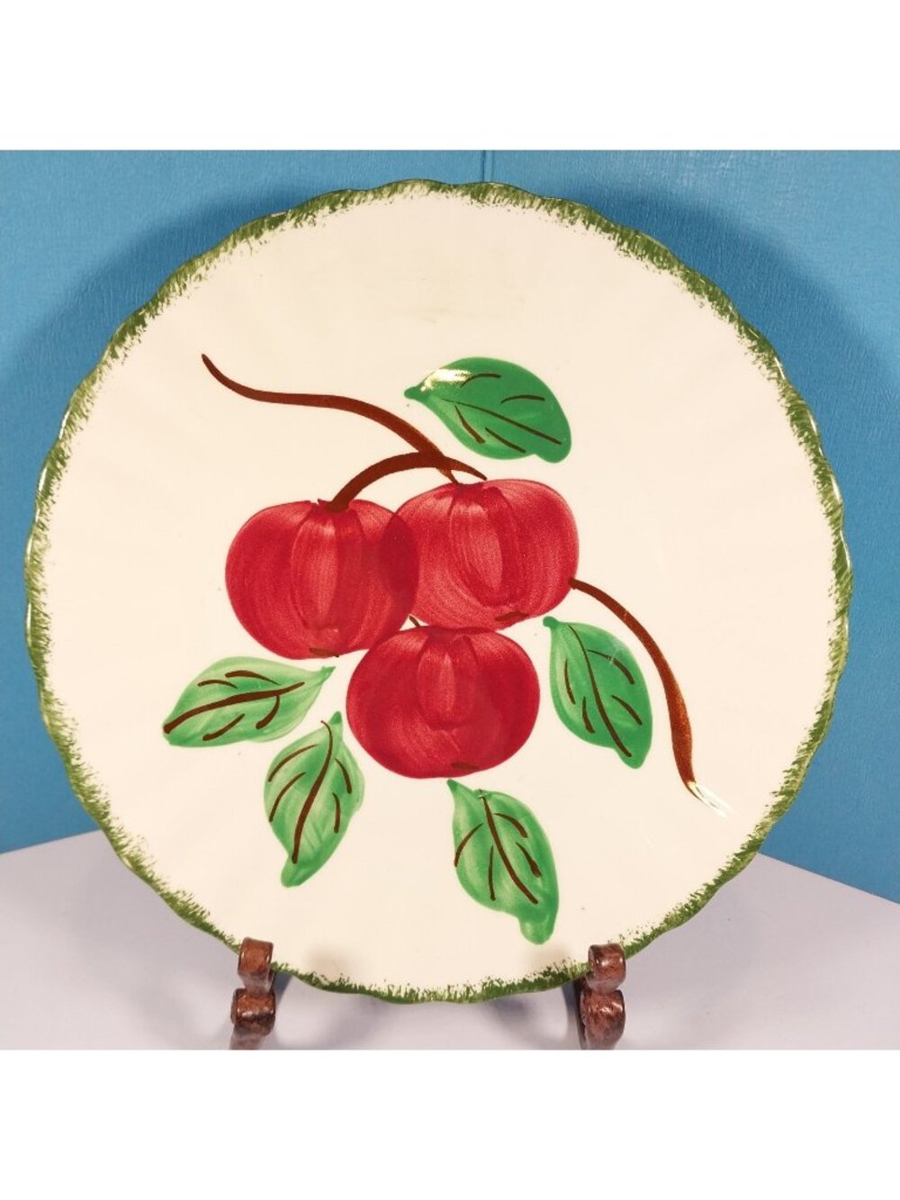 Blue Ridge Southern Potteries Big Apple Trio 9.25" Luncheon Plate Hand Painted